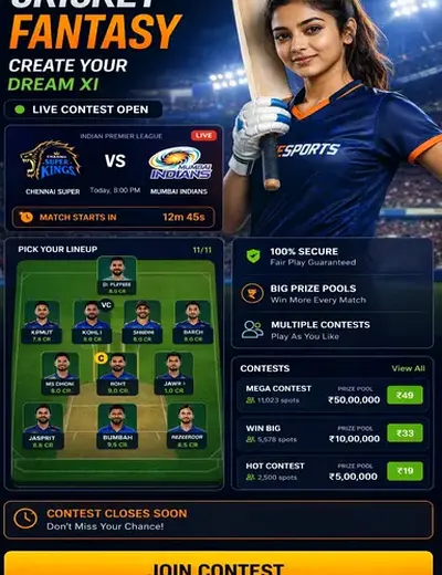 Wwwqqbet (qqbet) fantasy cricket & matchday visual 3